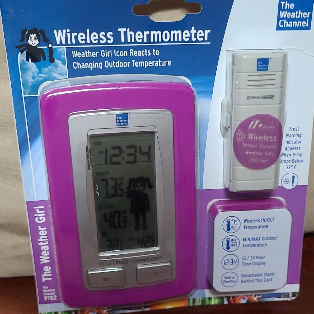 The Weather Channel Wireless Thermometer - Purple
